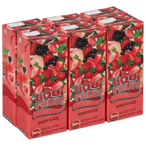 Liqui-Fruit 100% Berry Blaze Flavoured Juice Blend Boxes 6 x 250ml