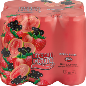 Liqui-Fruit Berry Blaze Juice Cans 6 x 330ml