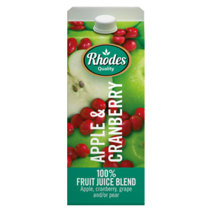 Rhodes 100% Apple & Cranberry Juice Carton 2L