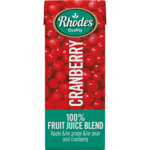 Rhodes 100% Cranberry Fruit Juice Blend 200ml