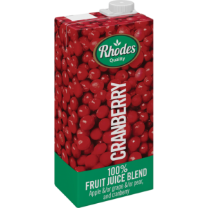 Rhodes 100% Cranberry Juice 1L