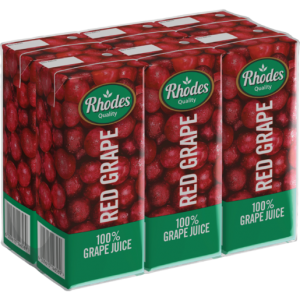 Rhodes 100% Red Grape Juice 6 x 200ml