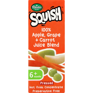 Rhodes Squish 100% Apple, Grape & Carrot Juice Blend 200ml