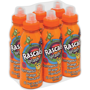 Rascals Splash Orange Flavoured Drink Bottles 6 x 300ml