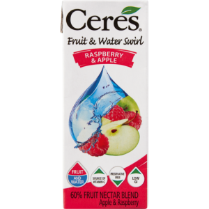 Ceres Raspberry & Apple Water Swirl Carton 200ml