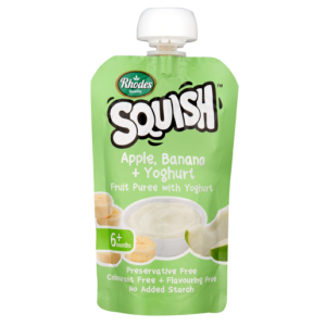 Rhodes Squish Apple & Banana Fruit Puree With Yoghurt 110ml