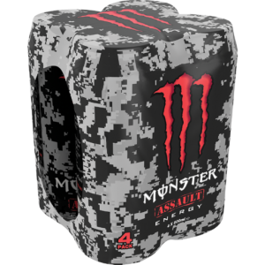 Monster Assault Energy Drink Cans 4 x 500ml