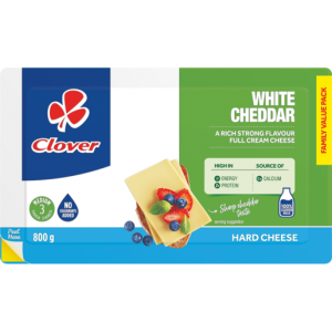 Clover White Cheddar Cheese Pack 800g