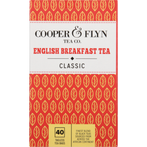 Cooper & Flyn English Breakfast Tagless Teabags 40 Pack