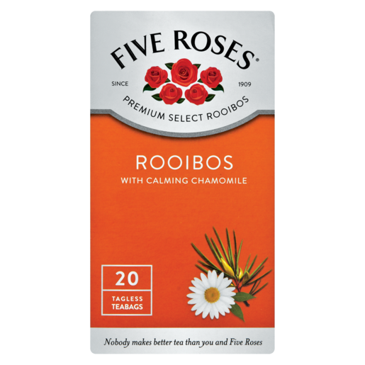 Five Roses Calming Chamomile Rooibos Teabags 20 Pack