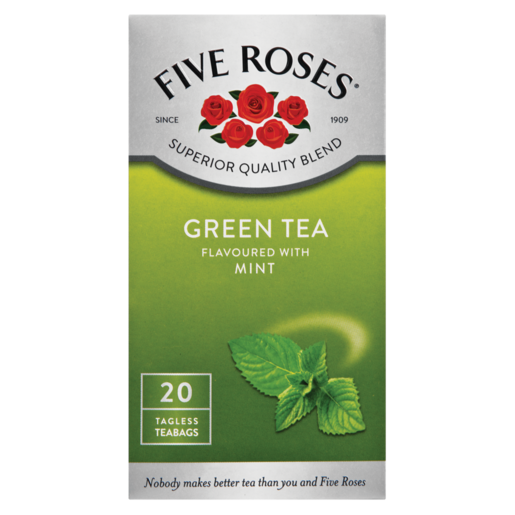 Five Roses Mint Flavoured Green Teabags 20 Pack