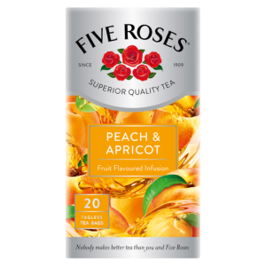 Five Roses Peach & Apricot Fruit Flavoured Infusion Teabags 20 Pack