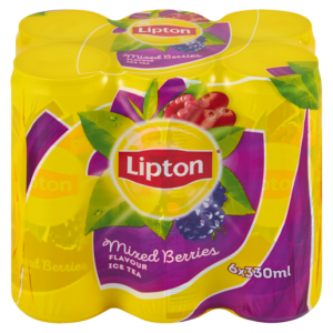 Lipton Mixed Berried Flavoured Ice Tea Cans 6 x 330ml