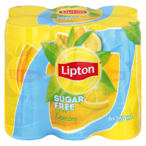 Lipton Sugar Free Lemon Flavoured Ice Tea Cans 6 x 330ml