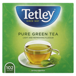 Tetley Pure Green Tea Teabags 102 Pack