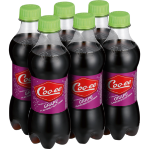 Coo-ee Grape Flavoured Soft Drink Bottles 6 x 300ml