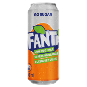 Fanta Orange Zero Soft Drink Can 300ml