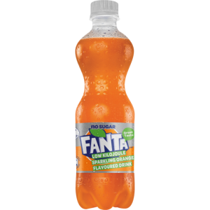 Fanta Sparkling Orange Zero Flavoured Drink Bottle 500ml