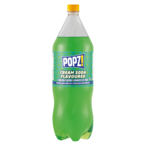 Popz! Cream Soda Flavoured Soft Drink 2L