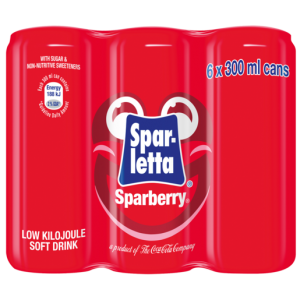 Spar-Letta Sparberry Soft Drink Cans 6 x 300ml