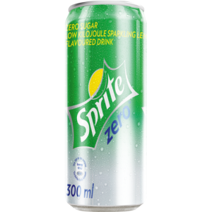 Sprite Zero Sparkling Lemon Flavoured Soft Drink Can 300ml