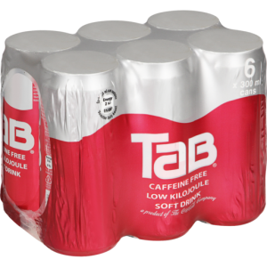 Tab Caffeine & Sugar Free Soft Drink Cans 6 x 300ml