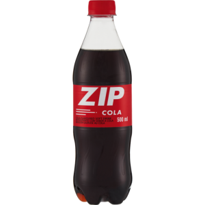 Zip Cola Original Soft Drink Bottle 500ml