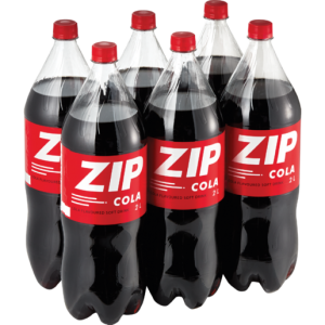 Zip Cola Original Soft Drink Bottles 6 x 2L