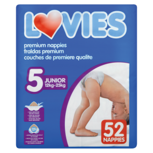 Lovies No. 5 Jumbo 12-25kg Nappies 48 Pack