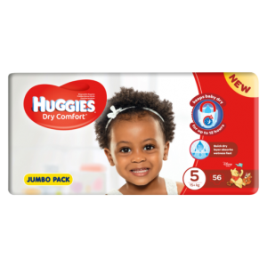 Huggies Dry Comfort Jumbo Pack Size 5 Diapers 56 Pack