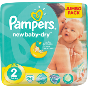 Pampers Mini New Baby-Dry Nappies 94 Pack