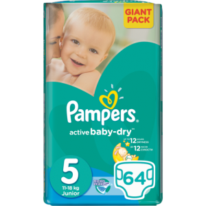 Pampers 11-18kg Active Junior Diapers 64 Pack