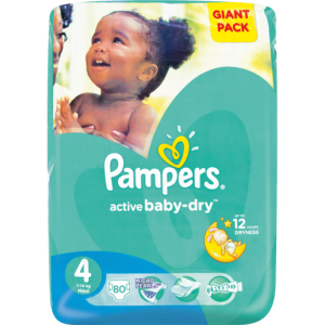 Pampers 9-14kg Active Maxi Diapers 80 Pack