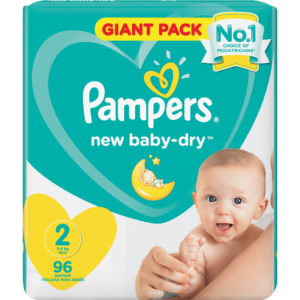 Pampers New Baby-Dry Size 2 Giant 96 Pack