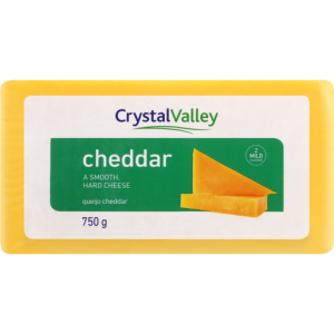 Crystal Valley Cheddar Cheese Pack 750g