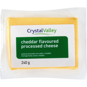 Crystal Valley Cheddar Flavoured Processed Cheese 240g