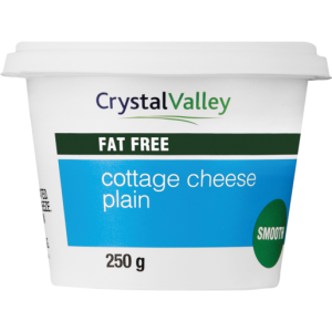 Crystal Valley Plain Fat Free Smooth Cottage Cheese 250g