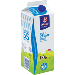 Clover UHT Long Life Full Cream Milk Carton 2L