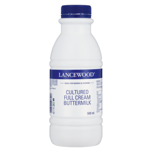 Lancewood Cultured Full Cream Buttermilk 500ml