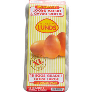 Lunds Extra Large Eggs 18 Pack