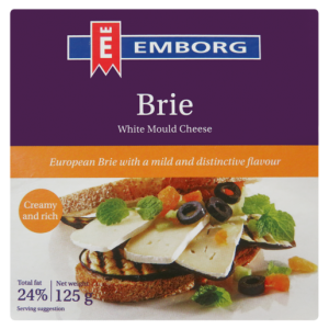 Emborg Brie White Mould Cheese Pack 125g