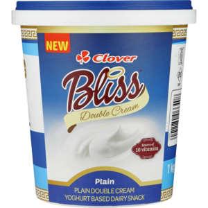 Clover Bliss Double Cream Greek Yoghurt Based Dairy Snack 1kg