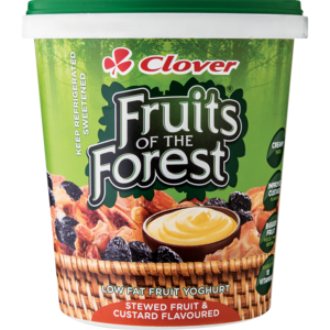 Clover Fruits Of The Forest Stewed Fruit & Custard Low Fat Yoghurt Based Dairy Snack 1kg