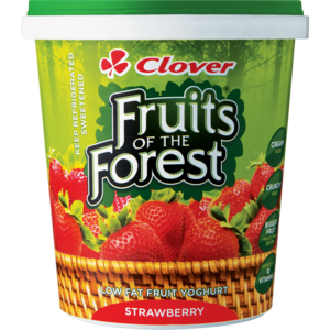 Clover Fruits Of The Forest Strawberry Low Fat Fruit Yoghurt Based Dairy Snack 1kg