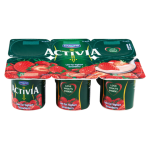 Danone Activia Strawberry Multipack Yoghurt 6 x 100g