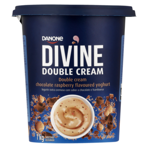 Danone Divine Double Cream Chocolate Raspberry Yoghurt 1kg