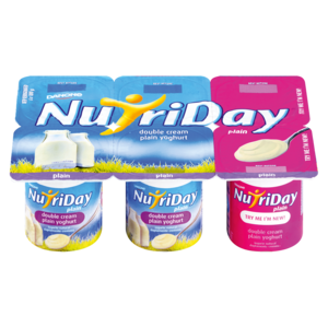 Nutriday Double Cream Plain Yoghurt 6 x 100g