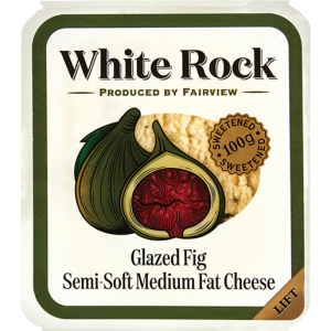 Fairview White Rock Glazed Fig Semi-Soft Medium Fat Cheese Pack 100g