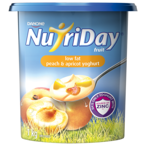 Nutriday Low Fat Peach & Apricot Fruit Yoghurt 1kg