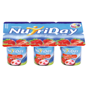 Nutriday Low Fat Strawberry Fruit Yoghurt 6 x 100g